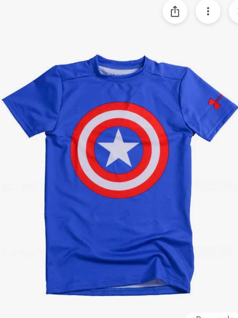 Under Armour x Captain America Shield tee youth large